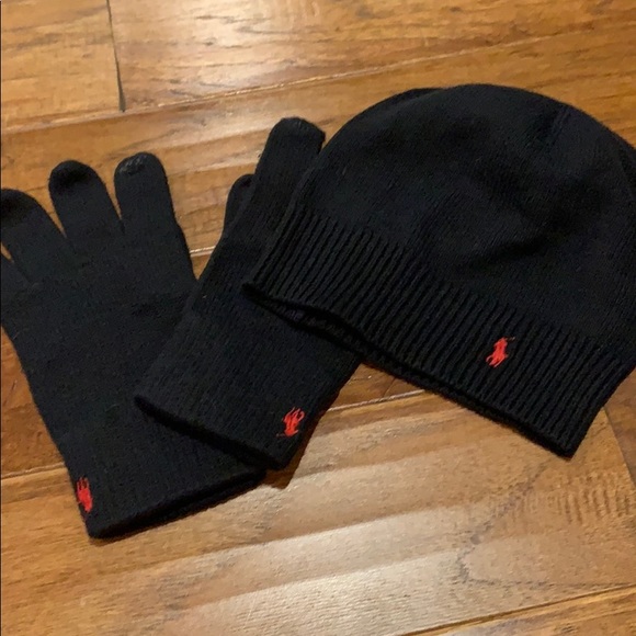 ralph lauren hat and gloves
